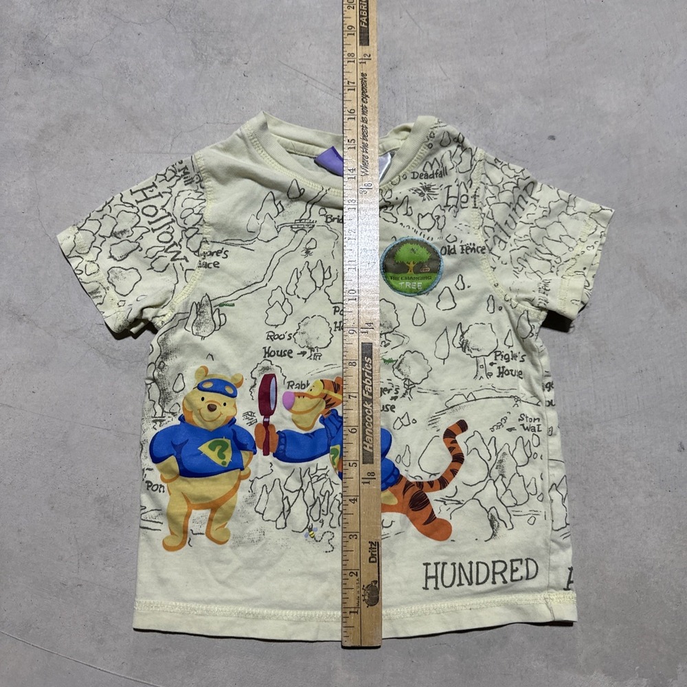 Vintage Kids Tigger Short Sleeve Shirt 4T Pooh Disney Y2K All Over Print - Picture 5 of 9